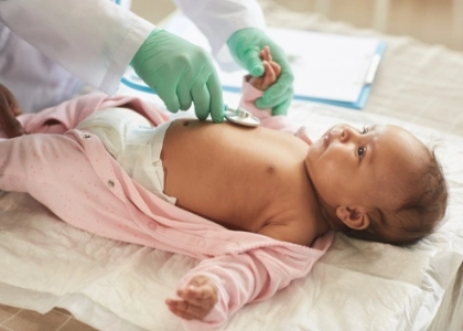 niemowlę podczas badania